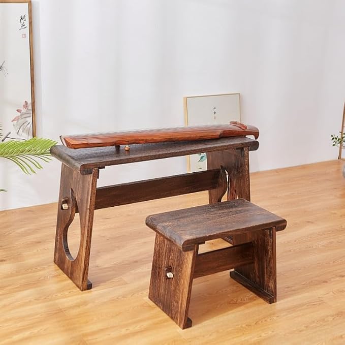 Asian Style Wooden Coffee Table Vintage Guqin Table Japanese Tea/Sofa/Table - Image 5