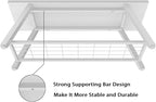 Oastreeful Industrial Entryway Bench Rustic Wood and Metal Storage Bench - Image 6