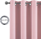 Yakamok Pink Room Darkening Window Curtains 52x36 Inch - Image 2