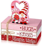 Geelin 4 Pcs Valentine Day Gnome Table Decoration Wooden Book Stack Signs by Geelin