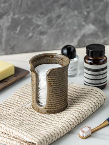 Ceramic Bathroom Cup Dispenser, 3 Oz Mouthwash Cup Dispenser, Brown - Image 7