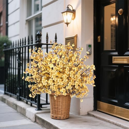 Babys Breath Artificial Flowers 8 Bundles Real Touch UV Resistant Fake Flowers Silk Faux Flowers for Vase Home Office Wedding DIY Floral Indoor Outdoor Centerpiece Table Decoration - Image 3