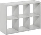 Furinno CUBICLE Book Shelf, 6-Cube Bookshelf, Extra Thick Frame Horizontally & - Image 11