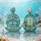 Sea Turtle Decor 2 Pack, 4 Inch Yoga Figurines for Zen Garden Shelf - Image 2
