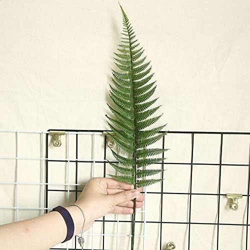 CATTREE Artificial Shrubs Leaves, Plastic Plants Fern Grass Leaf Fake Bushes Indoor Outdoor Garden Office Table Centerpieces Arrangements DIY Wreath Decoration Planter Filler - 10 Pack - Image 6