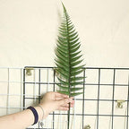 CATTREE Artificial Shrubs Leaves, Plastic Plants Fern Grass Leaf Fake Bushes Indoor Outdoor Garden Office Table Centerpieces Arrangements DIY Wreath Decoration Planter Filler - 10 Pack - Image 6