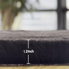ORINOVA Black Faux Rabbit Washable Fur Area Rugs - Image 3
