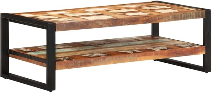 Coffee Table 47.2"x23.6"x15.7" Solid Reclaimed Wood, Side Table, Center Table by ROMHZKS