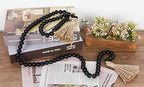 RAMIRABI 58in Wood Bead Garland, Farmhouse Rustic Country Decor, Black - Image 4