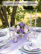 BLOSMON Purple Pink Fake Flowers: 2 Pcs Artificial Flower Balls Centerpiece - Image 3