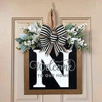 Last Name Front Porch Decor, Welcome Sign Door Wreath, Outdoor Decorations, 26 Letter Hanging Monogram (N) for All Seasons - Image 3