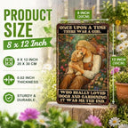 Funny Garden Decor Gardening Sign There was A Girl Who Really Loved Dogs Vintage Metal Tin Sign Wall Decor for Garden Outdoor Yard Farmhouse 8x12 Inch - Image 2