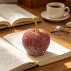 Rhinestone Beaded Apple Figurine, Resin Apple Statue Tabletop Decor - Image 3