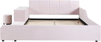 SOFTSEA Queen Upholstered Grounded Bed, Mother & Child Platform Bed - Image 7