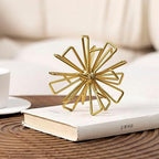 4.75" Gold Triangular Striking Iron Table Decoration Sphere - Image 5