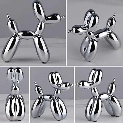 Green Balloon Dog Decor,Balloon Animal Preppy Room Shelf Decor,Cute Statue Home Decors,Office,Bedroom Modern Sculpture Desk Decoration,Green Decorations Gifts - Image 4
