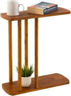 Mid-Century Modern C-Shaped Solid Wood End Table, Side Table - Image 3