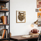 Newinhome Animal Heads Wall Decor (Includes Metal Frame) Resin Animals Sculptures Head Wall Hanging Decoration Gold vintage Wall Sculpture for Living Room Bedroom Office(Tiger) - Image 6
