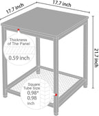 Industrial End 2-Tier Side Table - Image 3