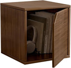 Versatile wooden storage cabinet, space-saving modular organizer by Unknown