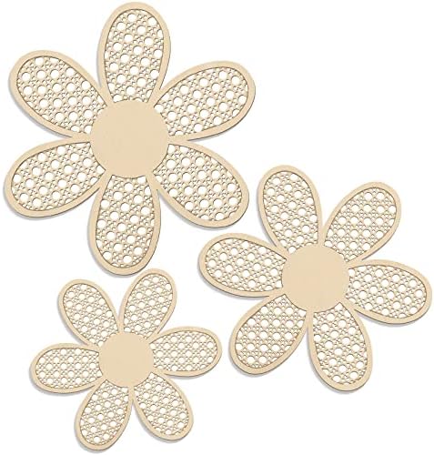 Maitys 3 Pcs Boho Daisy Flower Wall Decor Nursery Art, Wooden Color - Image 6
