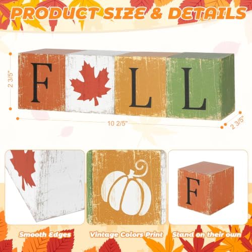 COCHIE Vintage Fall Decorations Set for Home Office Tabletop Shelf Indoor - Image 2