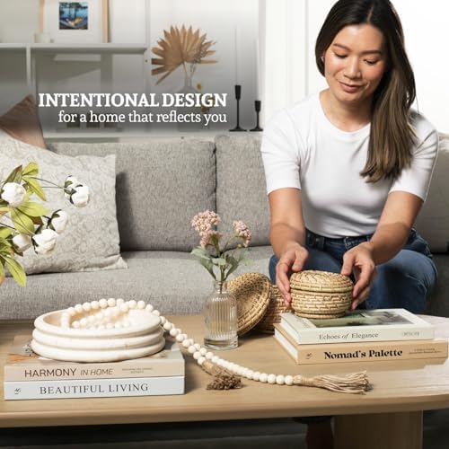 Decorative Books for Home Decor Set of 4 Large Faux Decoration Coffee Table Books Hardcover Aesthetic Book Nook Mantel Accent Modern Bookshelf Styling Entry Table Display Stackable Neutral Tones - Image 5