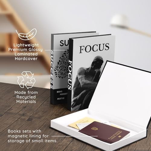 Motivational Decorative Books Set of 3 - Faux Books for Home Office Decor - Image 5
