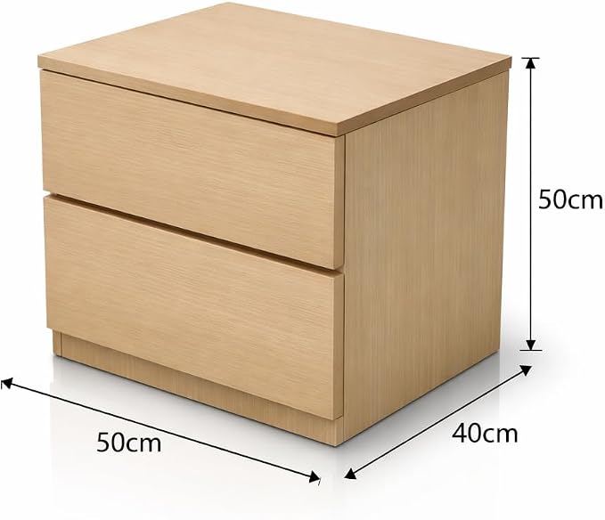 Durable Eco‑Friendly 2‑Drawer Nightstand, - Image 3
