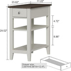 ChooChoo Side Table Living Room, Narrow End Table - Image 2