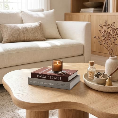 JARLINK Aesthetic Decorative Books, Set of 2 Linen Faux Book Boxes, Grey - Image 6