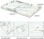 Real Luxurious Natural Marble Vanity Tray Genuine Marble Storage Tray - Image 2
