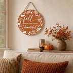 Fall Decorations for Home, Minimalist Fall Wooden Door Sign - Image 5