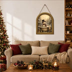 Christmas Bathroom Decor Vintage Winter Snowman Wall Art Sign Table Decor - Image 6