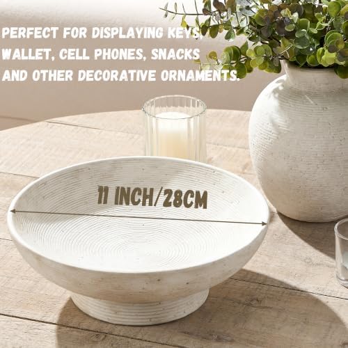 Ceramic Decorative Table Bowl Trays Home Room Decor Farmhouse (11" Rustic) - Image 3