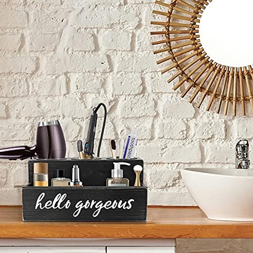 Unistyle Hair Blow Dryer Holder Black Curling Iron Holder Countertop, Hair Tools & Styling Supplies Organizer Flat ,Bathroom Counter Organizer for Accessories, Makeup, Toiletries Storage - Image 5