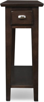 Leick Home 15-In Wide End Table, Solid Wood Construction, One Drawer, One Lower - Image 4