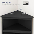 TEENFON Corner Cabinet, Tall Corner Hutch - Image 7