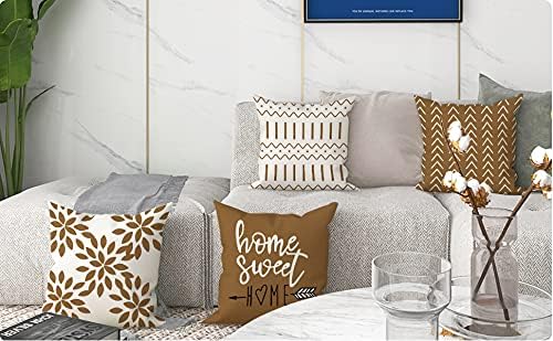 YCOLL Pillow Covers 16x16 Set of 4, Modern Sofa Throw Pillow Cover, Decorative - Image 7