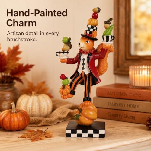 11.9"H Squirrel Figurines, Fall Table Centerpiece Shelf Home Decor - Image 5
