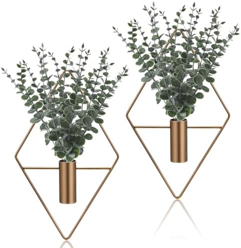 Jexine 2 Pcs Hanging Artificial Planters Wall Decor, Antique, Eucalyptus by Jexine
