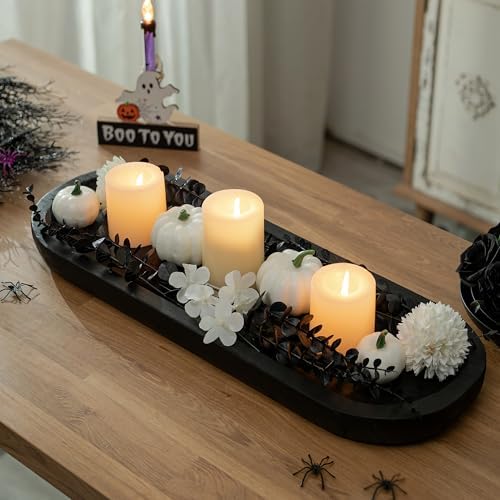 Hanobe Extra Large Wood Decorative Bowl for Table Centerpiece, 25.5" Black - Image 6