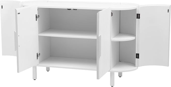 Curved Design Light Luxury Swith Adjustable Shelves, Suitable - Image 6
