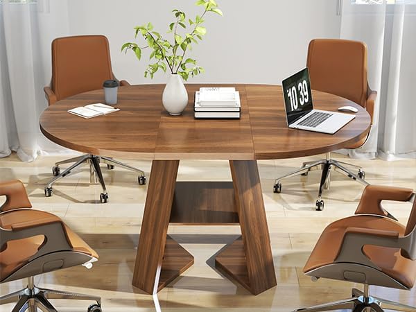 43.3in-59in Extendable Round Dining Table - Image 6