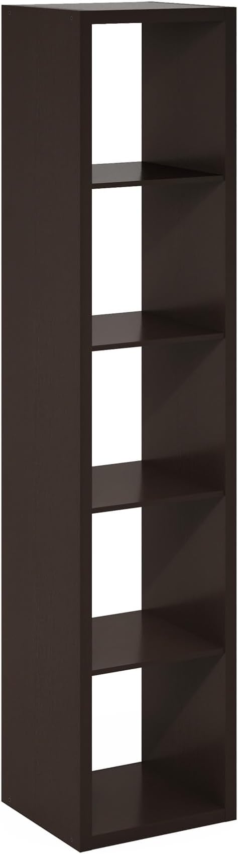 Furinno Cubicle Book Shelf, 5-Cube Bookshelf, Extra Thick Horizontally & - Image 11
