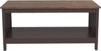 ChooChoo Farmhouse Coffee Table, Espresso Living Room Table - Image 8
