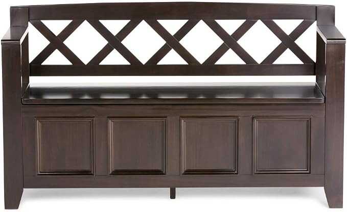SIMPLIHOME Amherst Entryway Storage Bench - Image 5