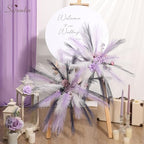 Serwalin 60PCS 17.7" Purple Pampas Grass Decor for Vase Filler Home Decor - Image 3