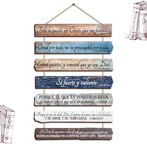 Yookeer 7 Tier Christian Wall Art Bible Verses Brown Spanish Style by Yookeer