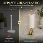 WallCharmers Gold Dog Paper Towel Holder & Metal Toilet Paper Holder Stand - Image 6